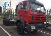 New Beiben 6x6 6x4 Cargo Truck Chasssis Dengan Kualitas Bagus Dan Harga Warna merah model 380hp 2638 2642