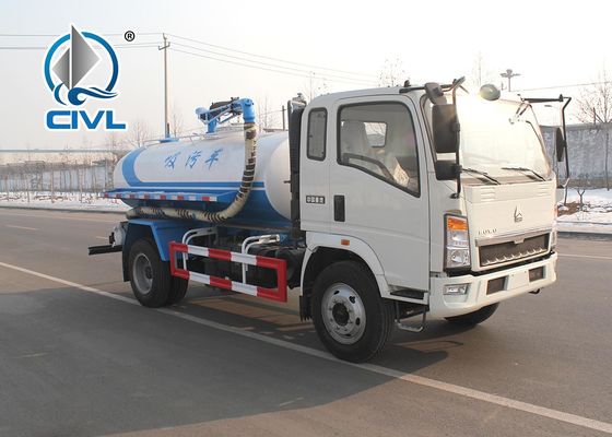 SINOTRUCK HOWO Sewage Suction Truck 6000L dalam Warna Putih, 120hp